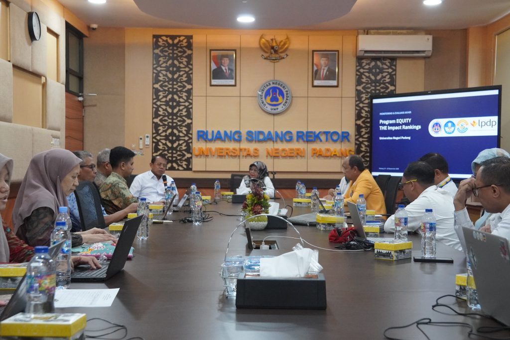 Suasana kegiatan Monev Akhir EQUITY THE Impact Rangkings, Selasa (22/9/2026). (Foto: Dian Melsa/Wira Fikri Ramadanu/KKPS)